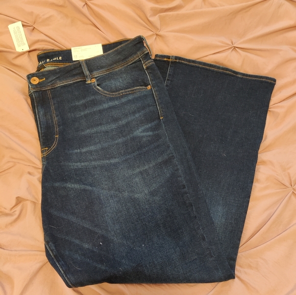 American Eagle Outfitters Women's Boot Cut Jeans - Dark Blue - Picture 2 of 3